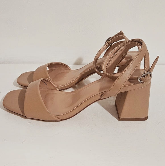 A.New Day Shannon heels for women with memory foam insole open toe and square - Picture 5 of 11